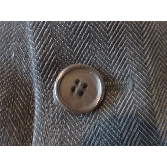 GIORGIO ARMANI Le Collezioni Made Italy Wool Slate Gray JACKET Herringbone 40R - Picture 4 of 10